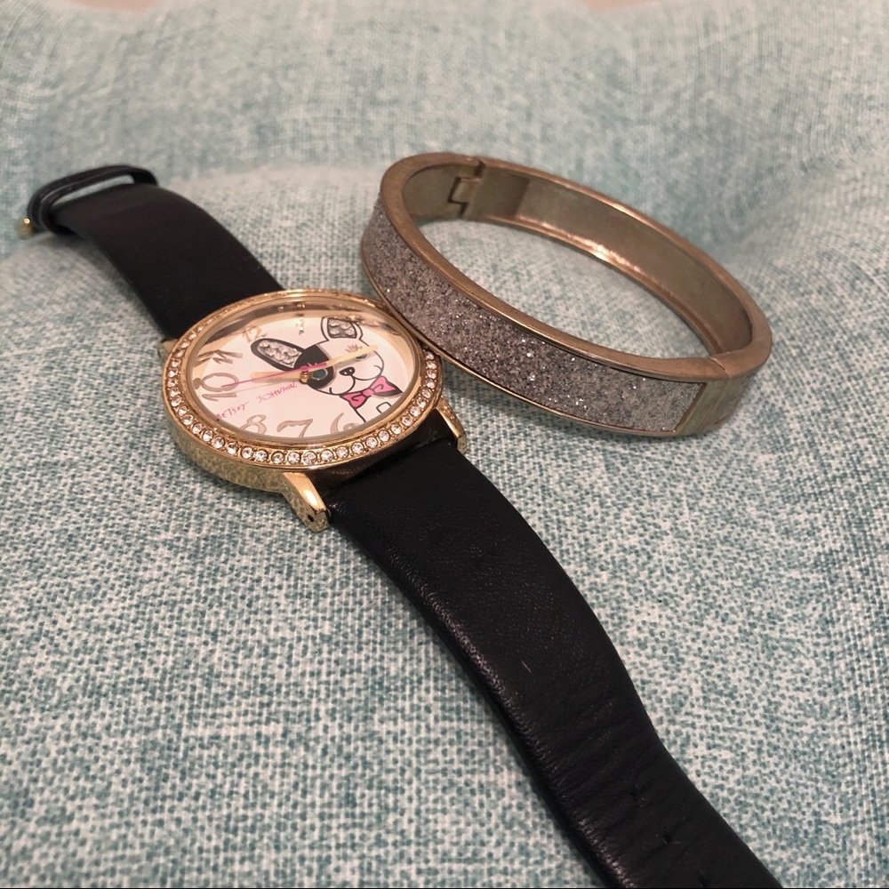 Betsey Johnson Watch and Bangle Set